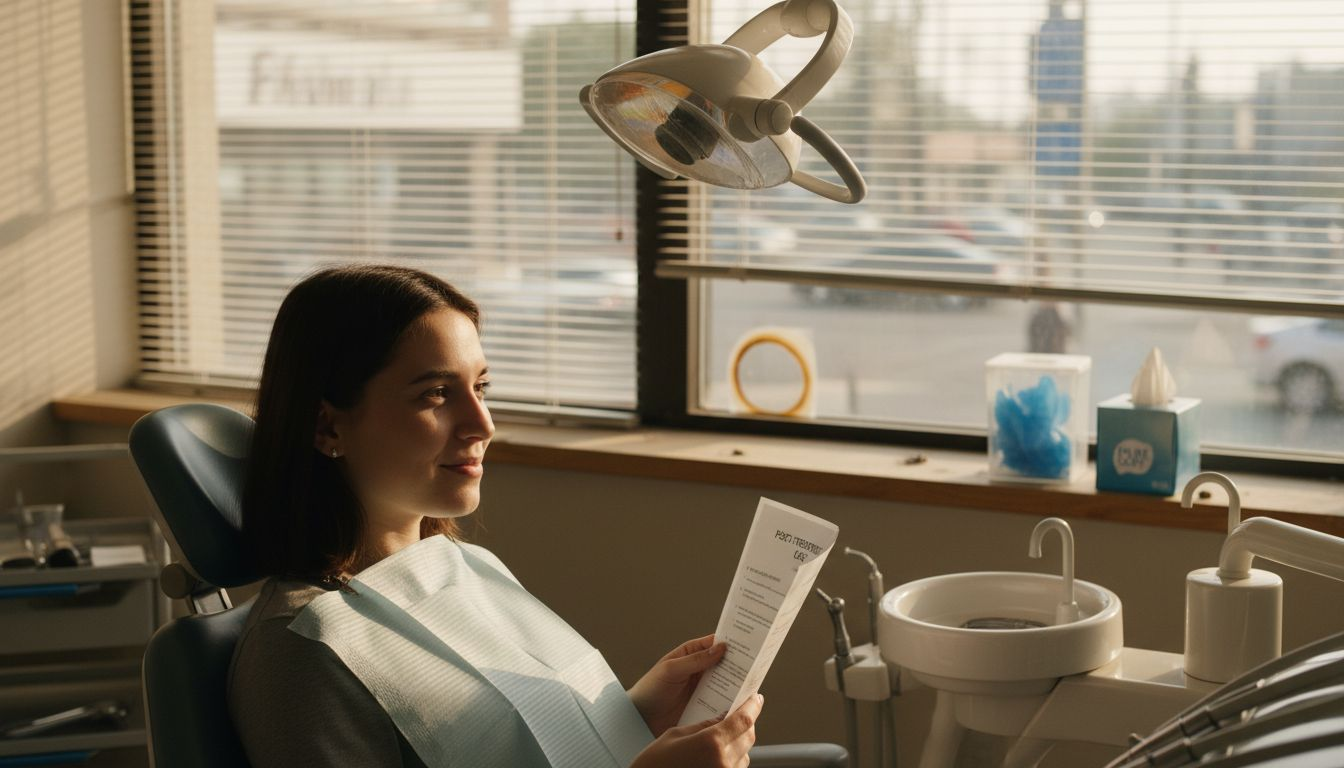 Patient after successful root canal treatment