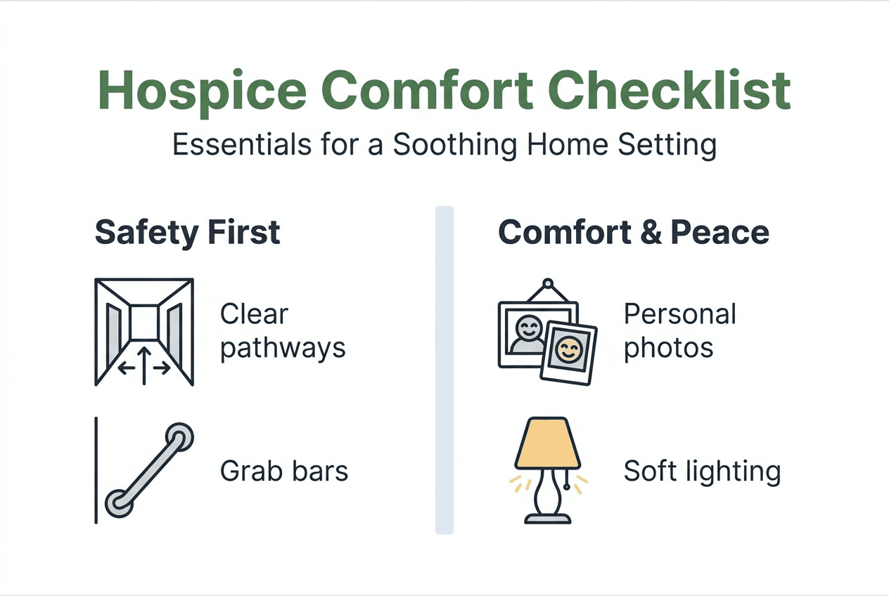 Infographic shows hospice comfort essentials