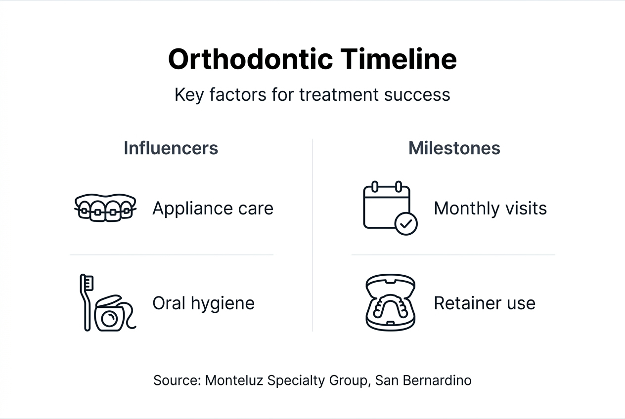 Infographic outlines orthodontic timeline and factors