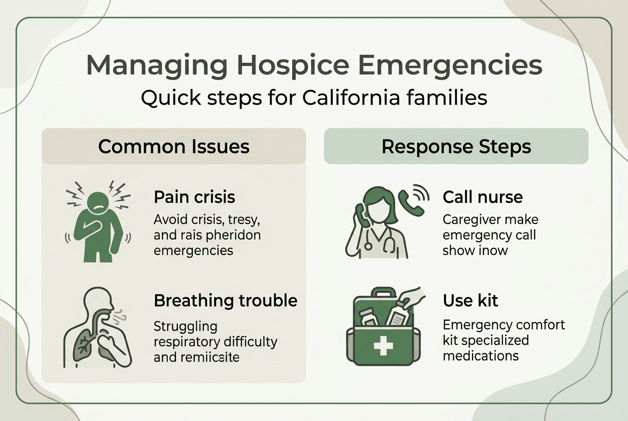Infographic managing hospice emergencies steps