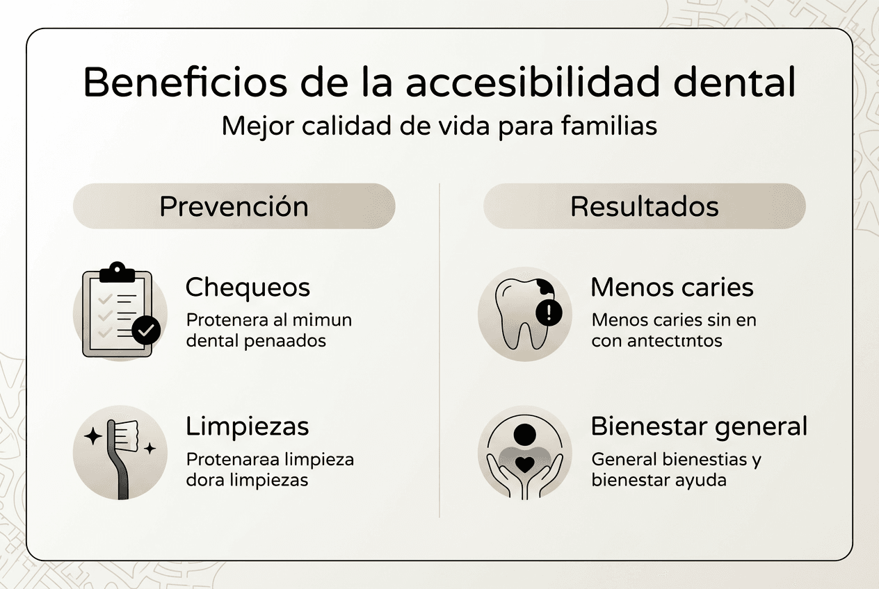 Infografía: Ventajas de garantizar el acceso a la atención dental