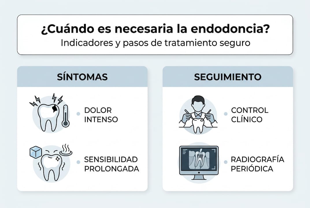 Guía visual sobre los síntomas y el control posterior a un tratamiento de endodoncia