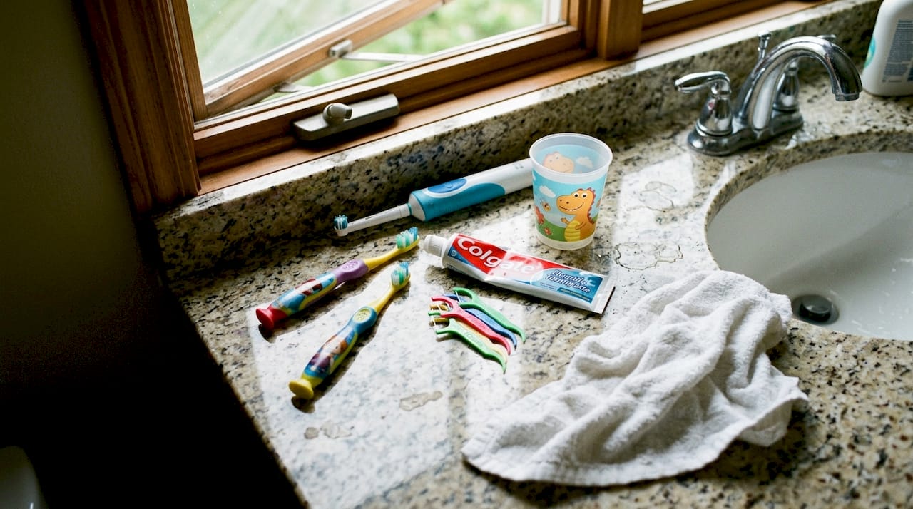 Selection of family dental hygiene tools