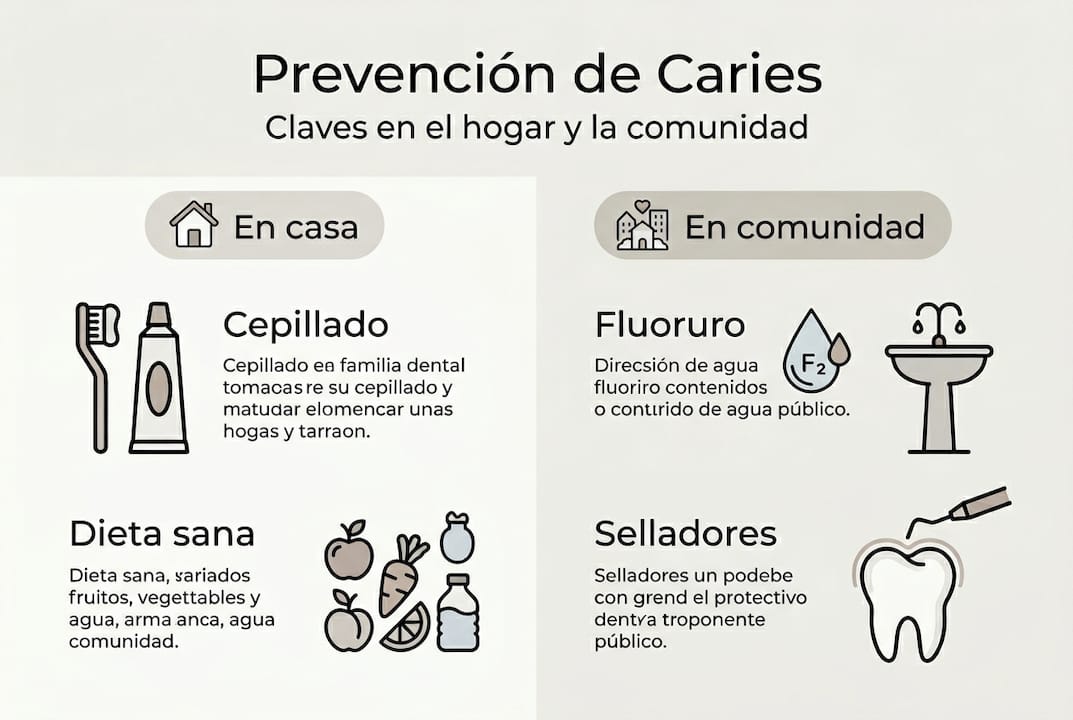 Infografía: Cómo cuidar la salud bucal en casa y prevenir las caries en toda la familia