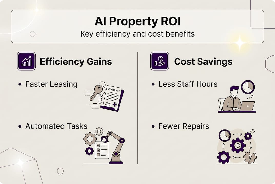 Infographic of AI efficiency and cost savings