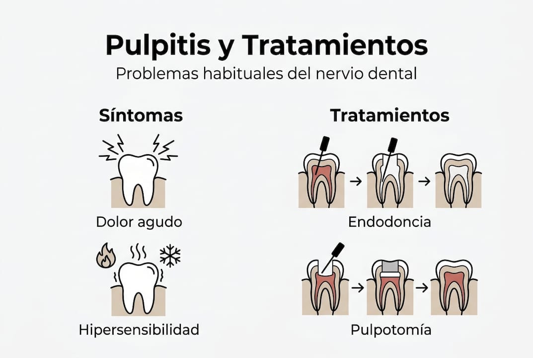 Guía visual sobre la pulpitis dental: causas, síntomas y opciones de tratamiento