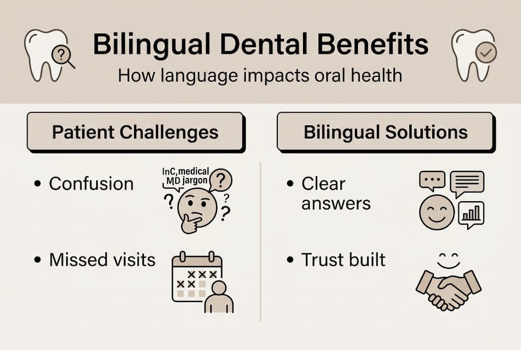 Infographic of bilingual dental care benefits