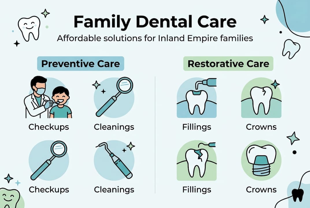 Infographic about family general dentistry services