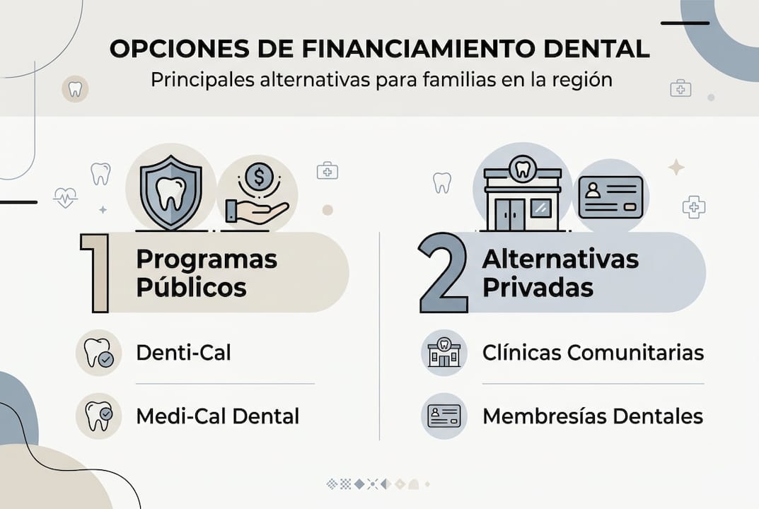 Guía visual sobre opciones para financiar tratamientos dentales