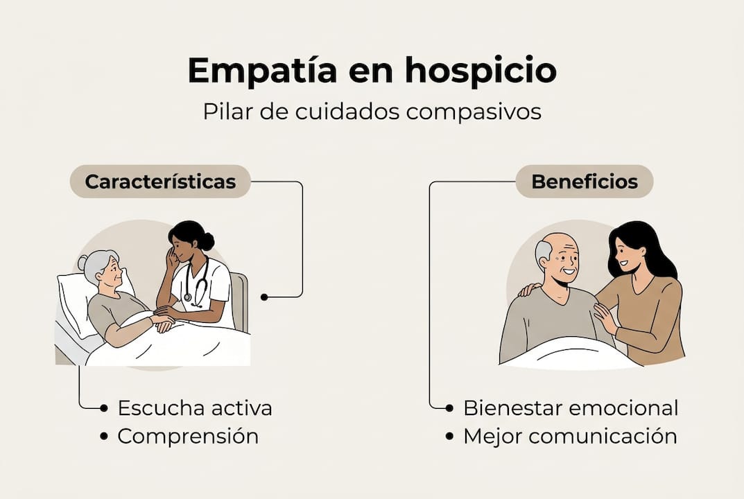 Infografía: ¿Por qué la empatía es clave en el cuidado paliativo? Principales características y beneficios de un hospicio