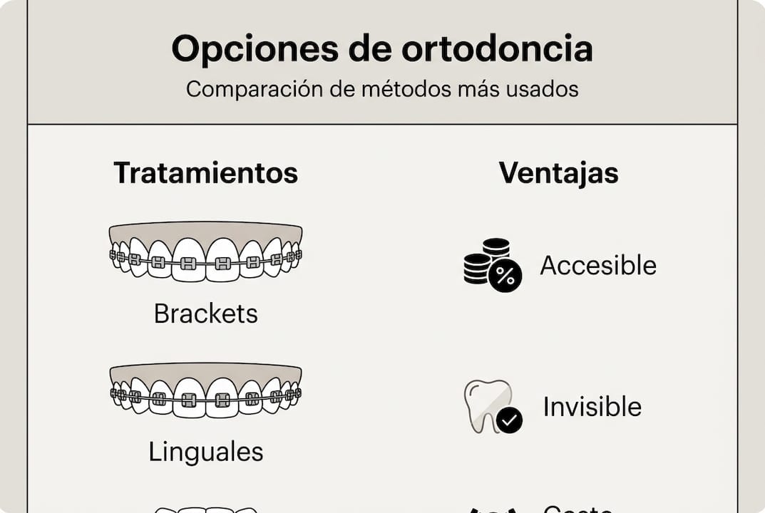 Guía visual sobre las diferentes alternativas de ortodoncia y sus beneficios