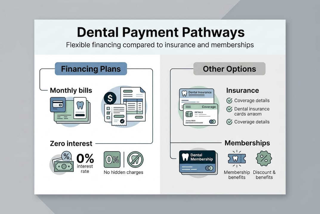 Infographic comparing dental financing options