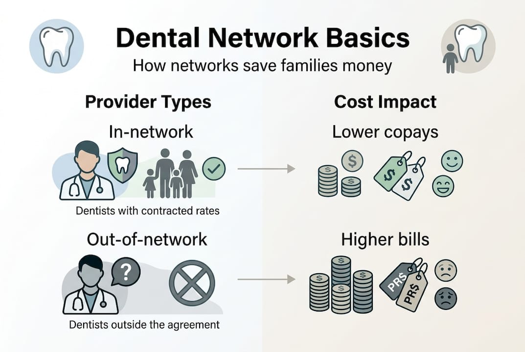 Infographic of dental network cost differences