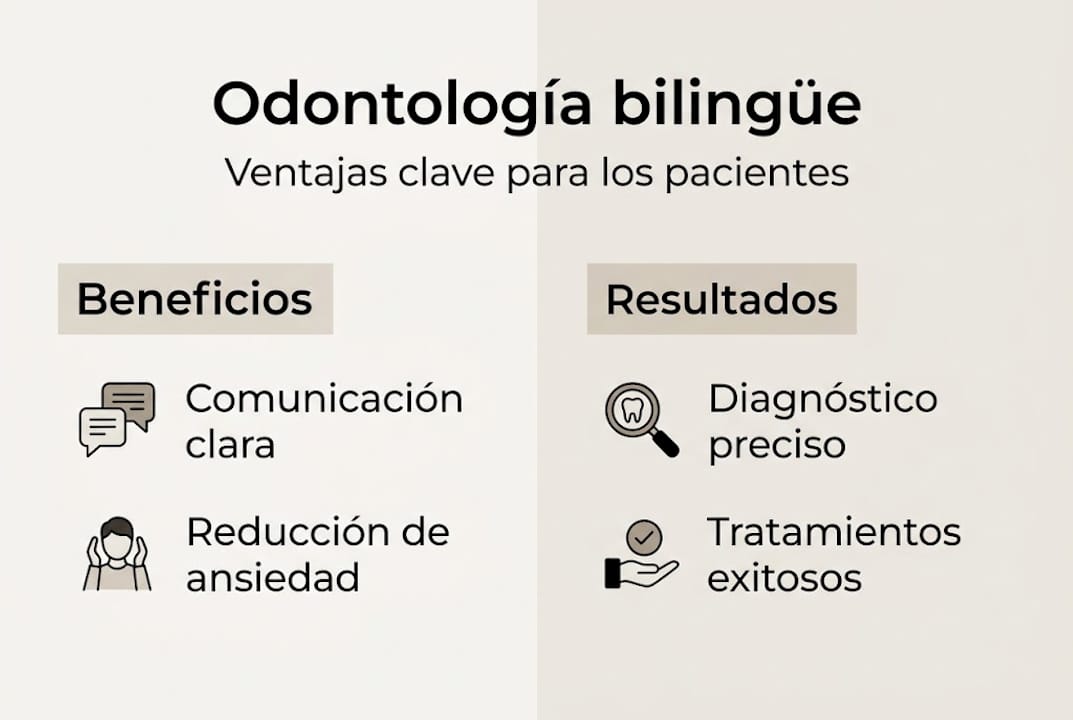 Infografía: principales beneficios de contar con atención odontológica bilingüe