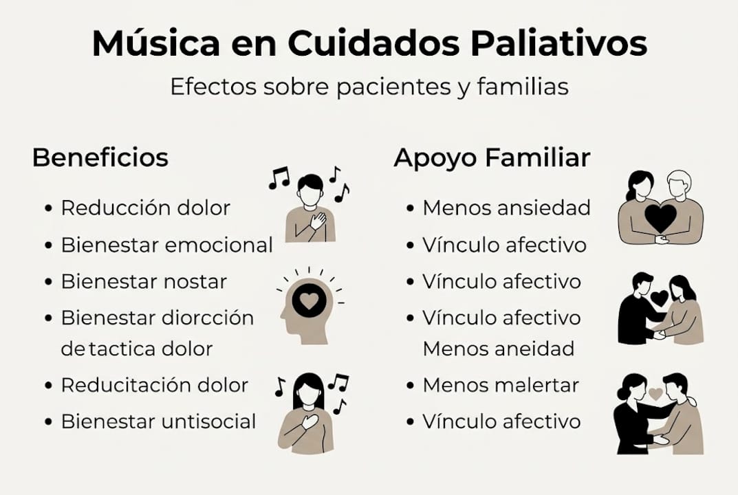 Infografía sobre cómo la música influye en nuestro bienestar y las formas en que puede brindarnos apoyo emocional