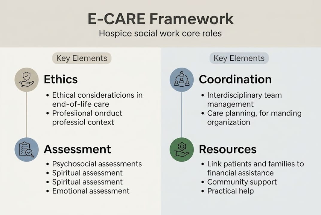 Infographic on E-CARE framework key roles