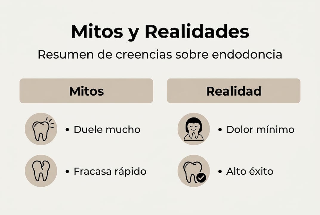 Infografía: Verdades y falsos mitos sobre la endodoncia