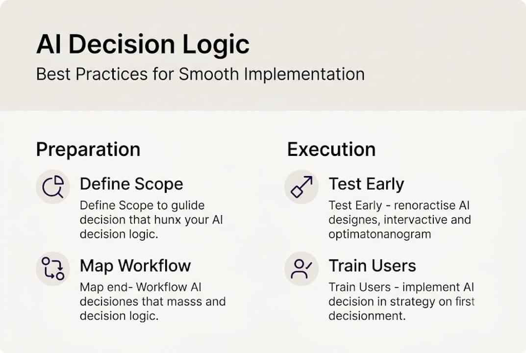 Infographic of AI decision logic best practices