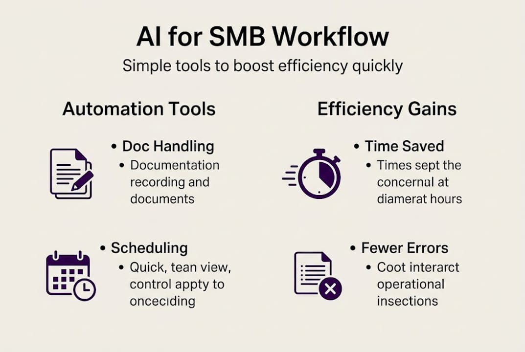 Infographic on AI workflow tools and benefits