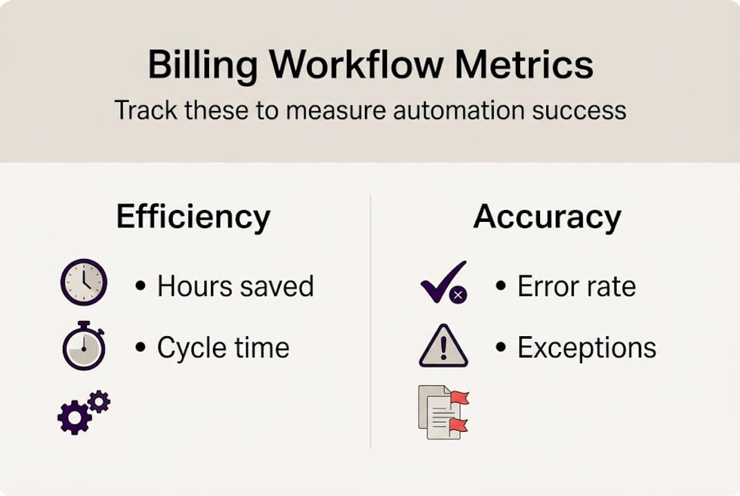 Infographic of key billing automation metrics