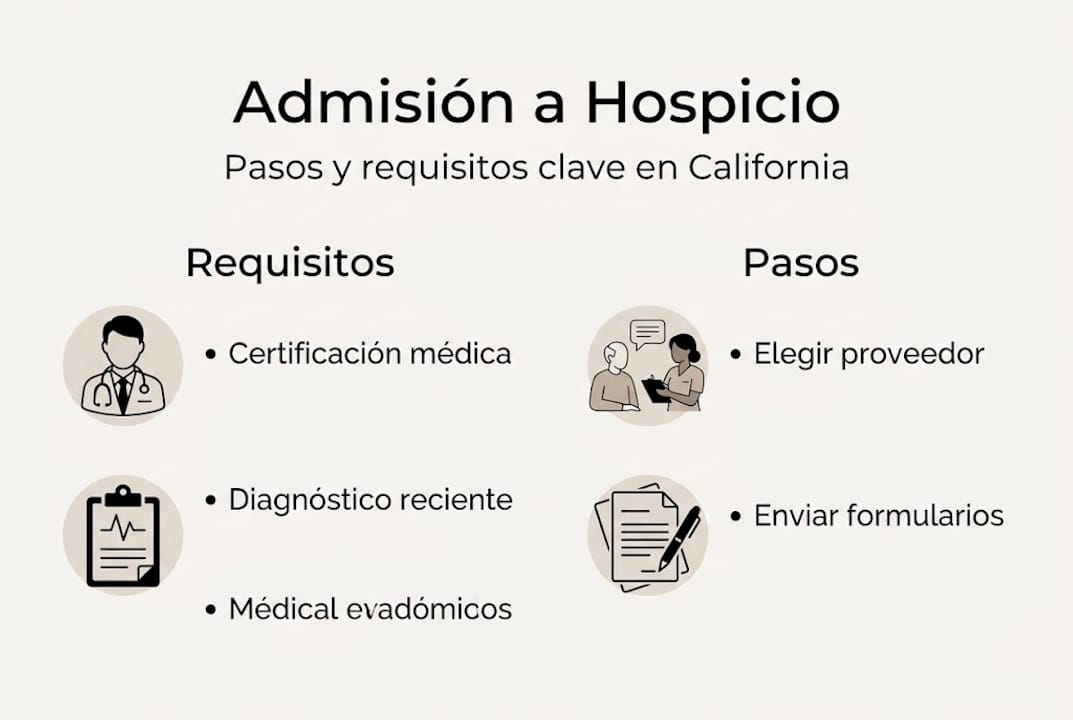 Guía visual: cómo acceder al hospicio en California y qué requisitos debes cumplir