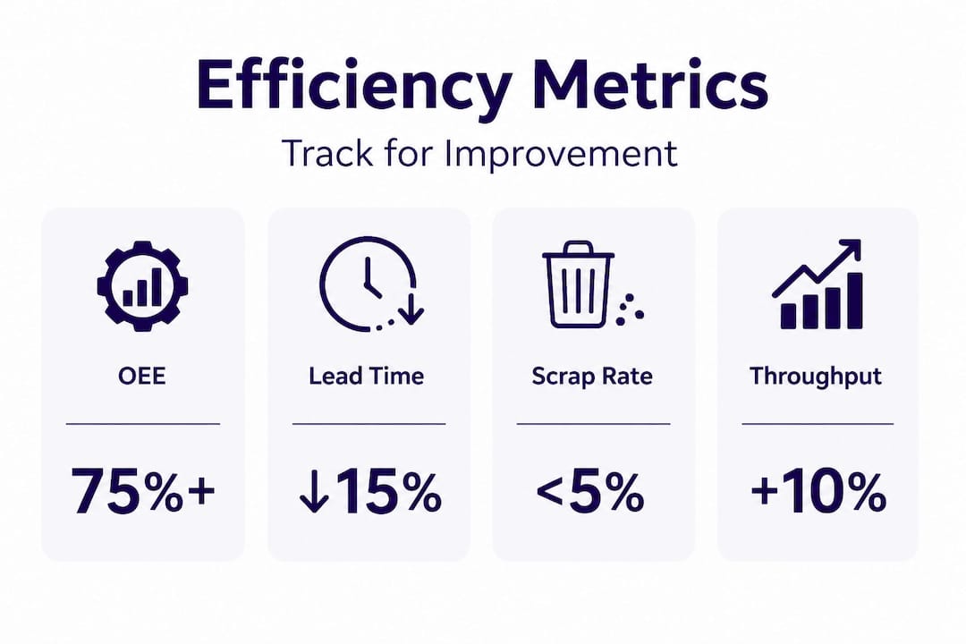 Infographic of key operational efficiency metrics