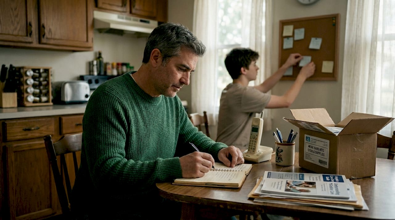 Family members preparing for home hospice care