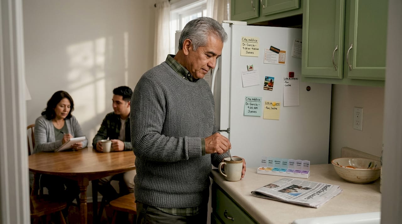 Familiares que se encargan de coordinar el apoyo de cuidados paliativos