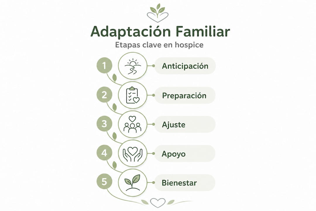 Recorrido visual por las distintas fases de adaptación en la familia