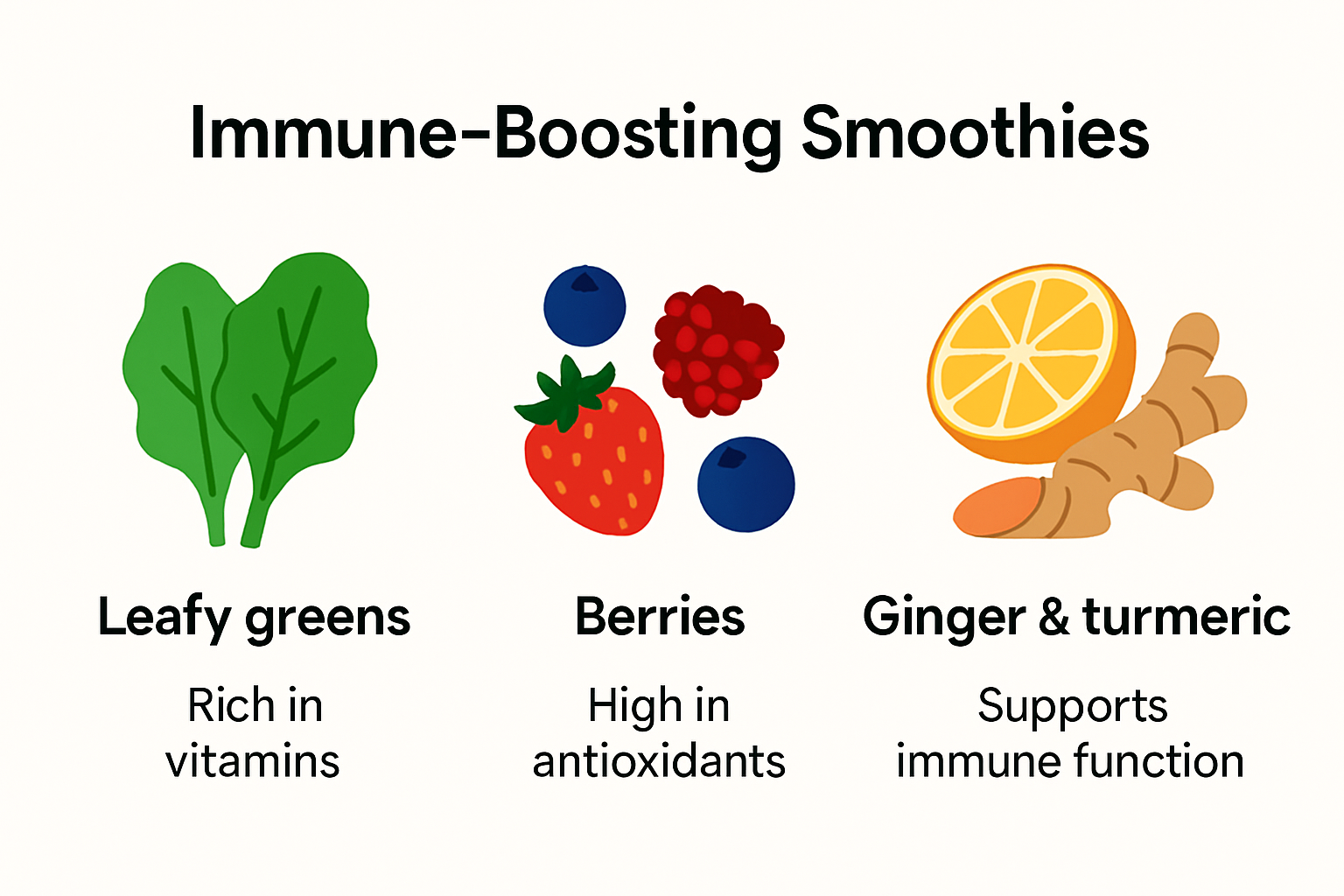 Übersicht: Die wichtigsten Smoothie-Zutaten für ein starkes Immunsystem