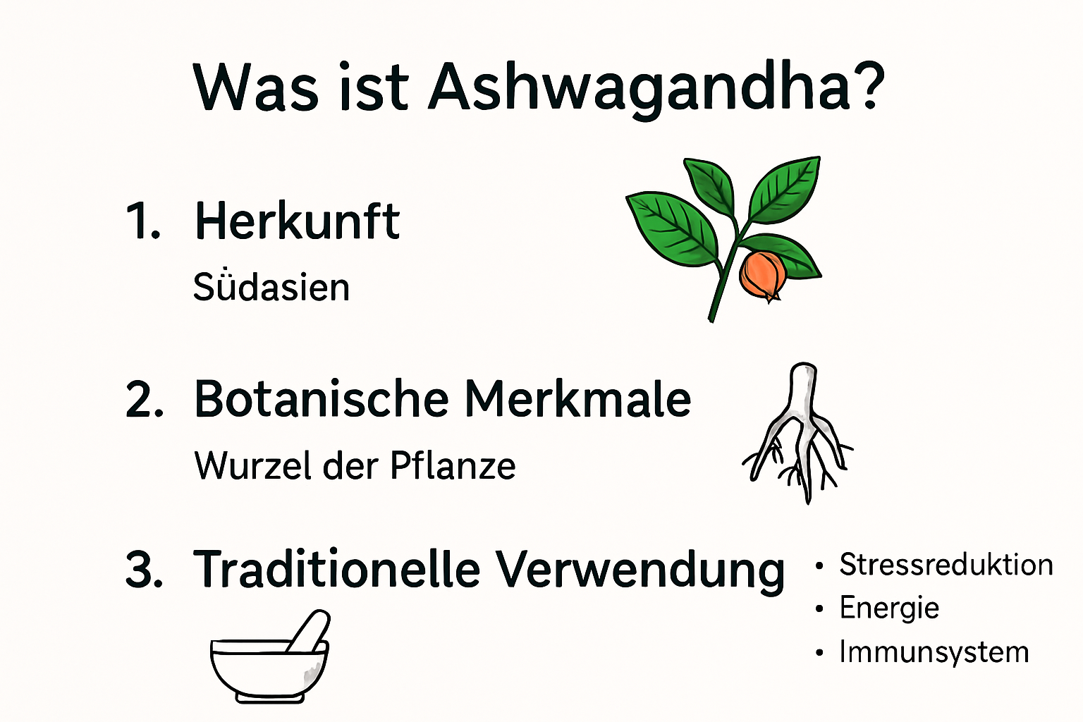 Infografik: Was ist Ashwagandha? Herkunft und Vorteile