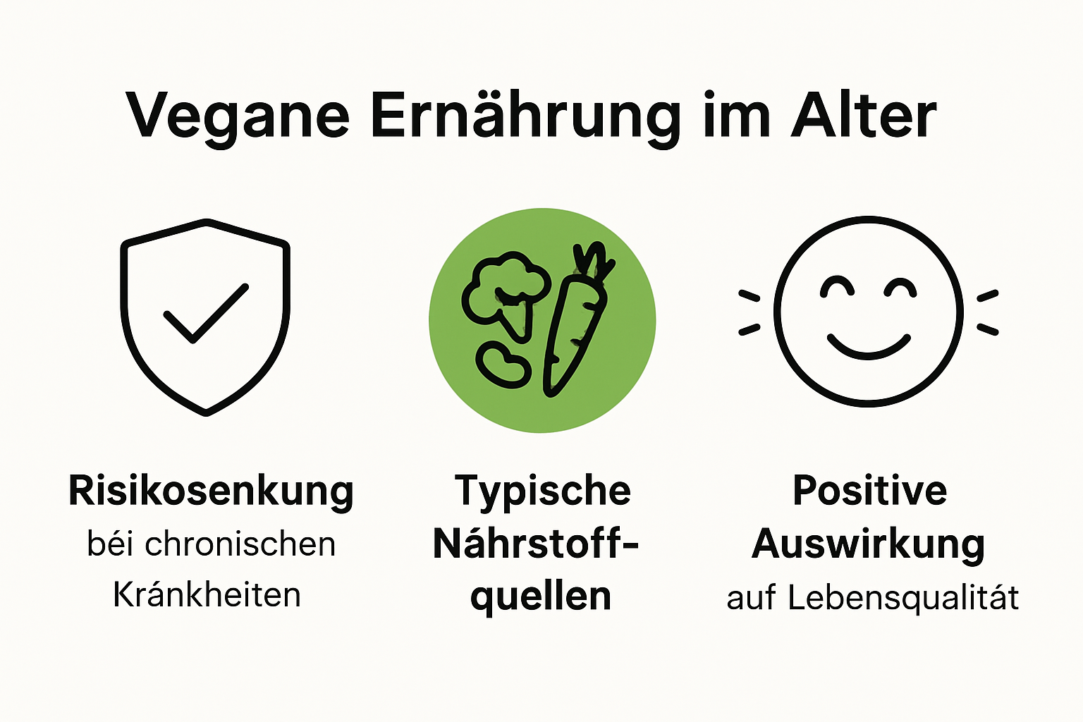 Infografik: Vorteile veganer Ernährung für Senioren
