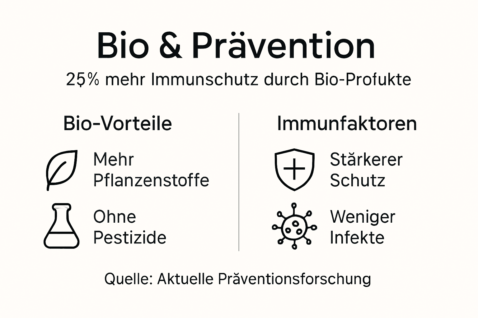 Grafik: Die wichtigsten Bio-Vorteile für ein starkes Immunsystem auf einen Blick