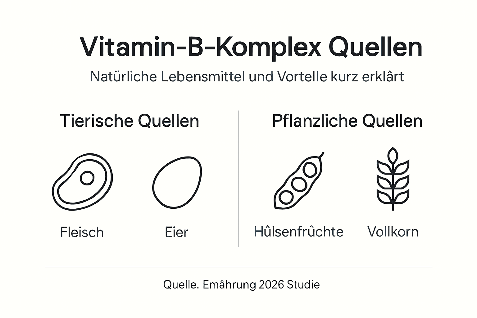 Übersicht: Natürliche Lebensmittel mit hohem Gehalt an B-Vitaminen