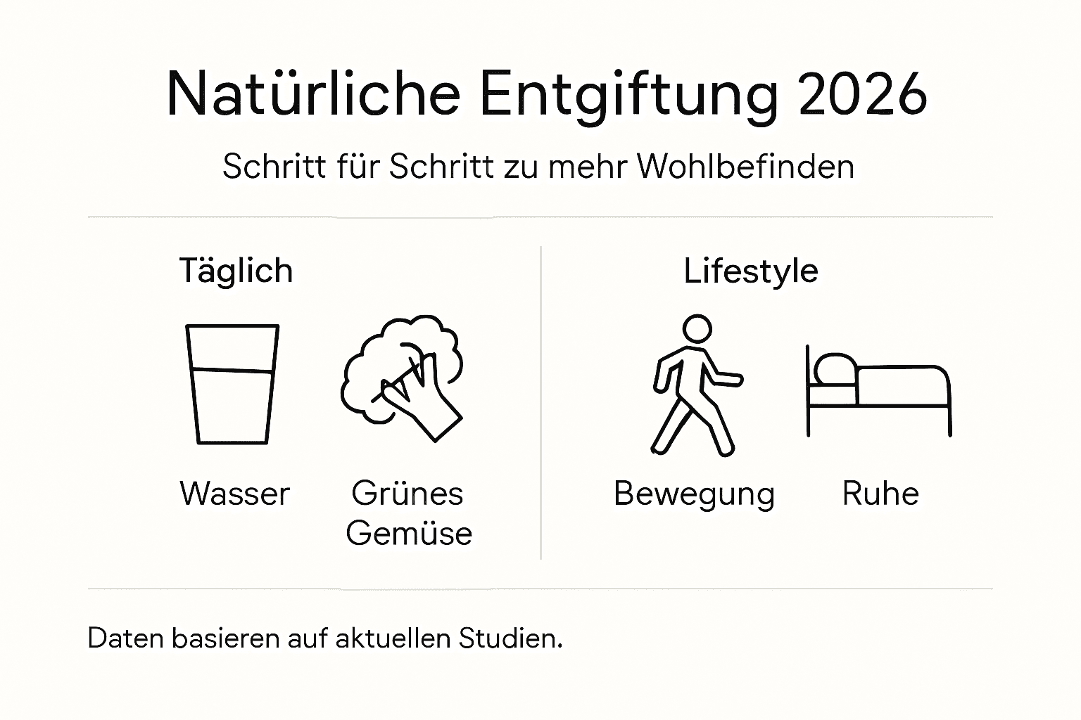 Infografik: So unterstützen Sie Ihren Körper bei der natürlichen Entgiftung – Schritt für Schritt