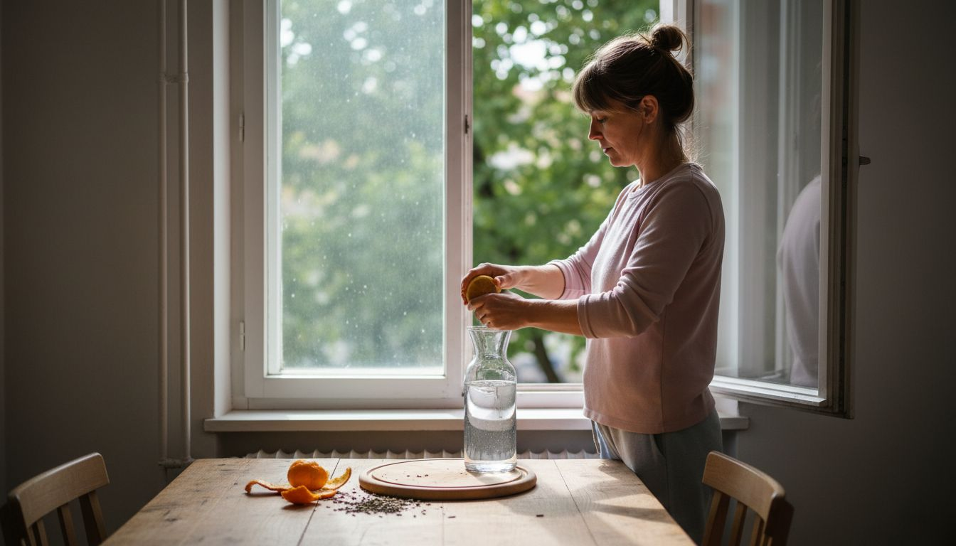 Eine Frau zaubert gesunde Drinks, die das Immunsystem stärken und voller Vitamine stecken.