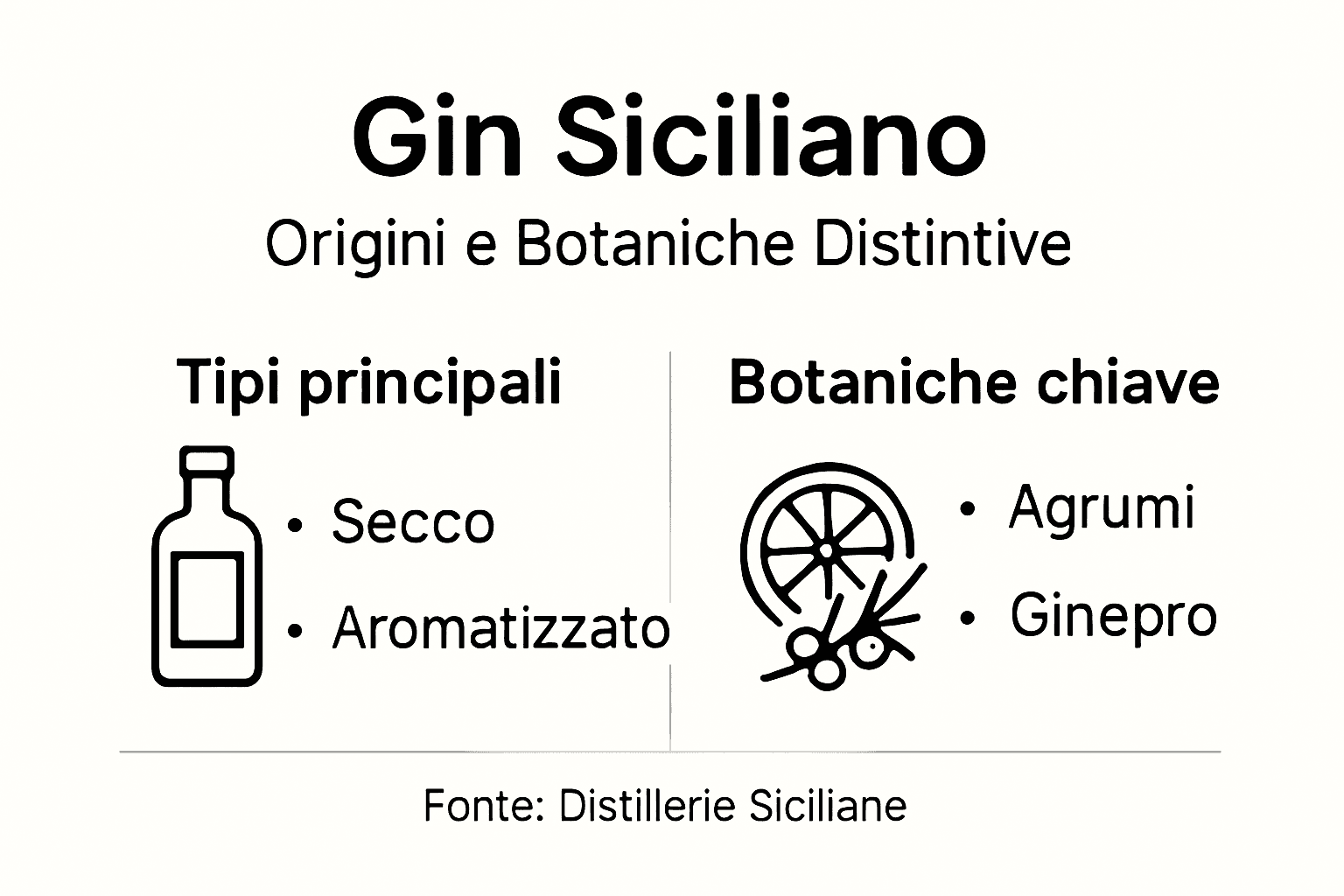 Scopri l’infografica dedicata al gin siciliano: un viaggio tra le sue origini e le botaniche tipiche dell’isola.