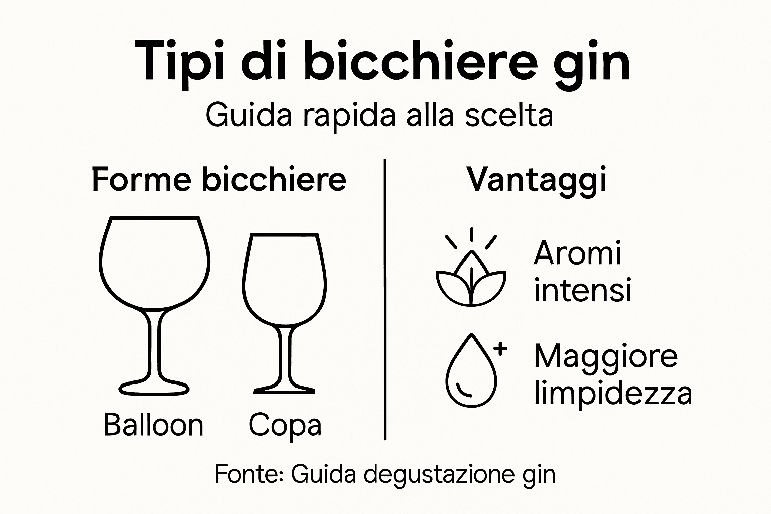 Guida illustrata ai tipi di bicchieri da gin: quale scegliere e perché conviene