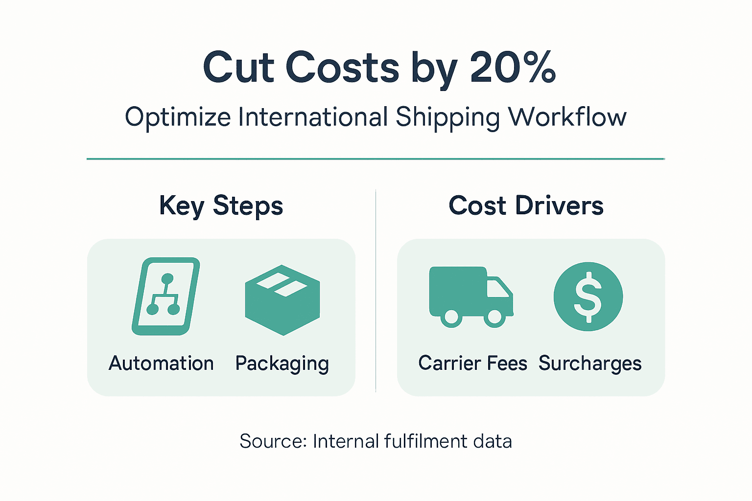 Infographic visualizing shipping workflow cost savings