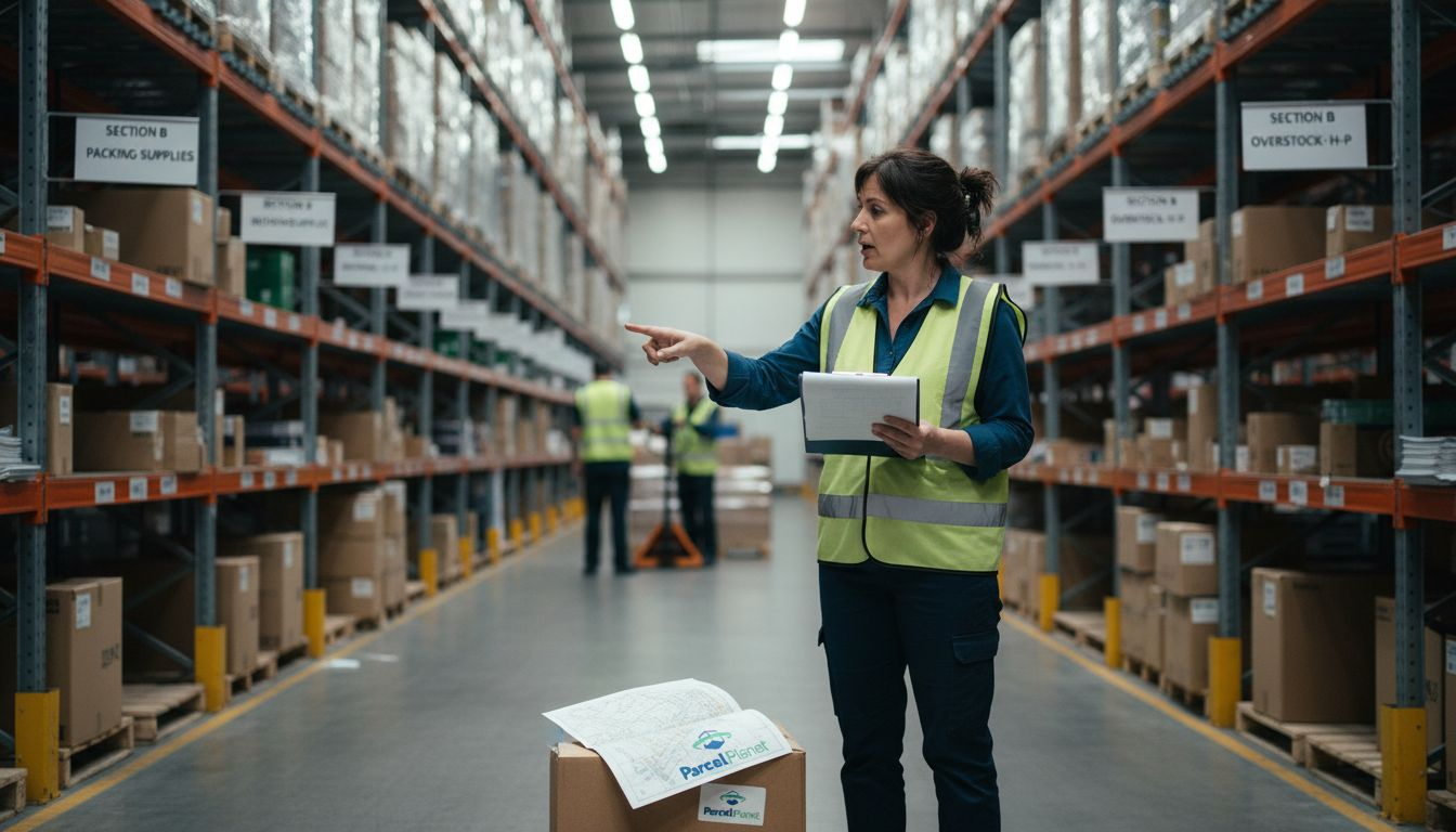 Warehouse supervisor checks slotting optimization