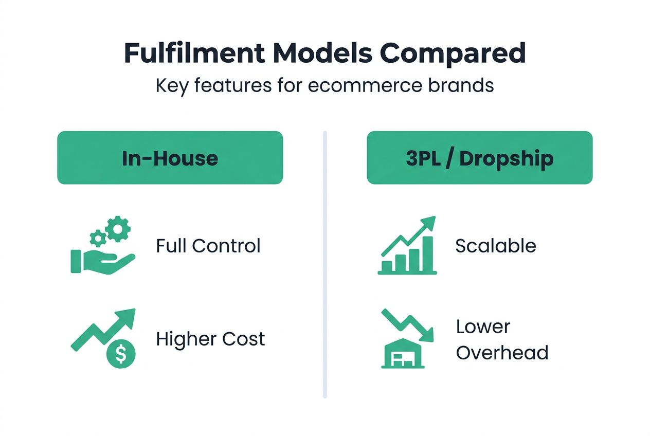 Infographic comparing key fulfilment models