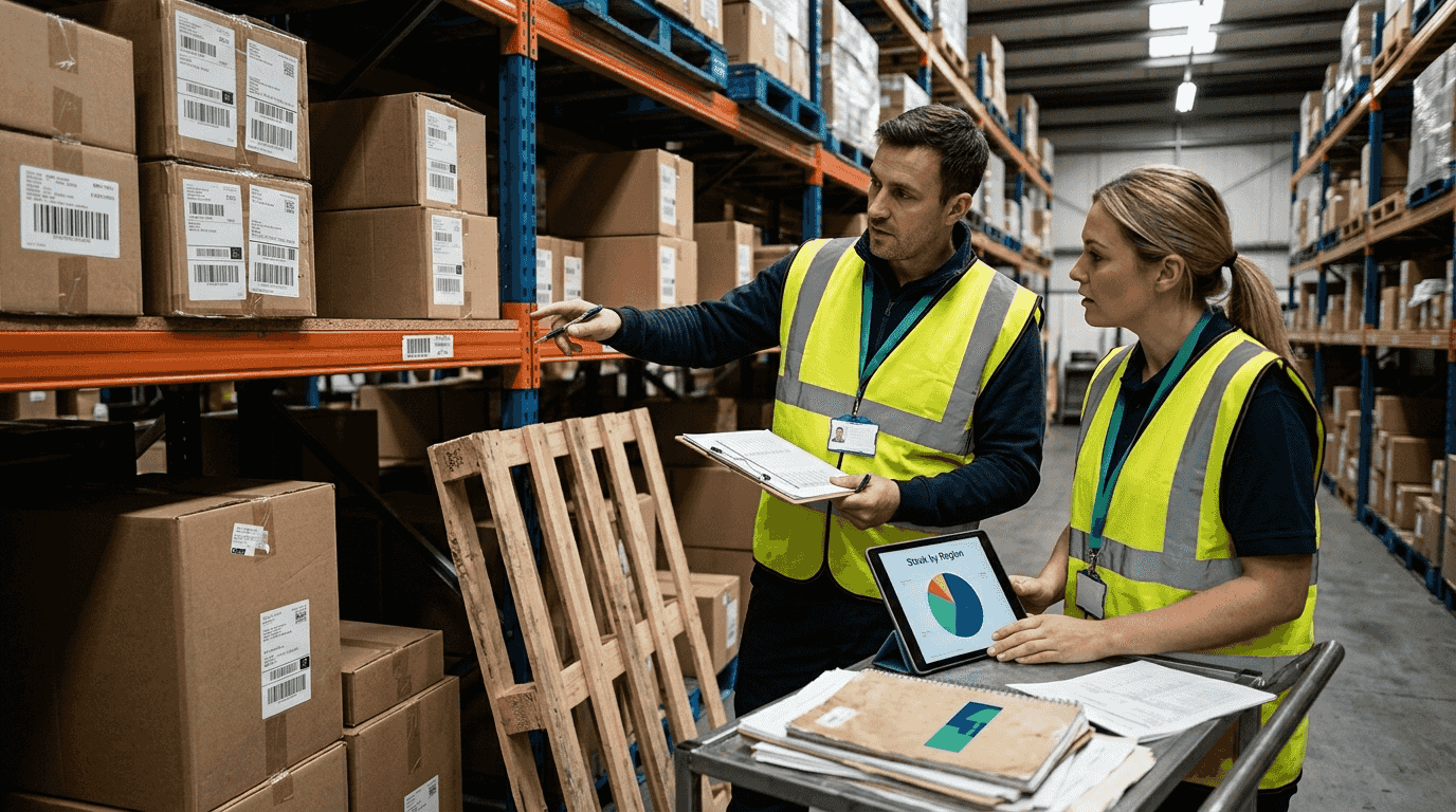 Warehouse supervisors coordinate inventory allocation