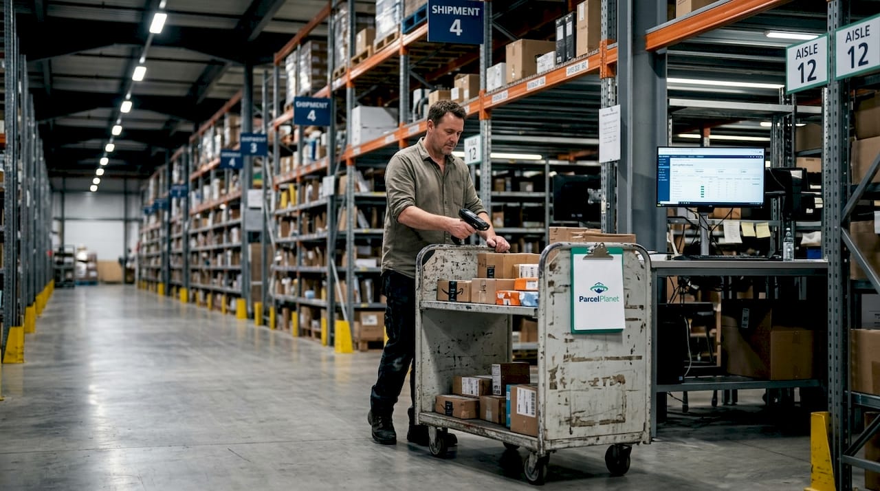 Warehouse worker managing scalable fulfillment