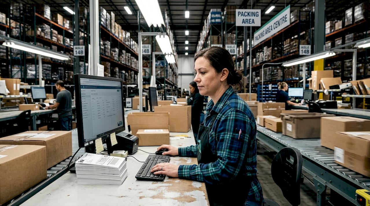 Fulfilment worker compares manual and automated accuracy