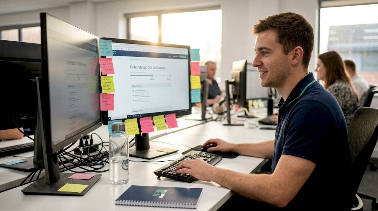 Customer service tracking real-time shipments