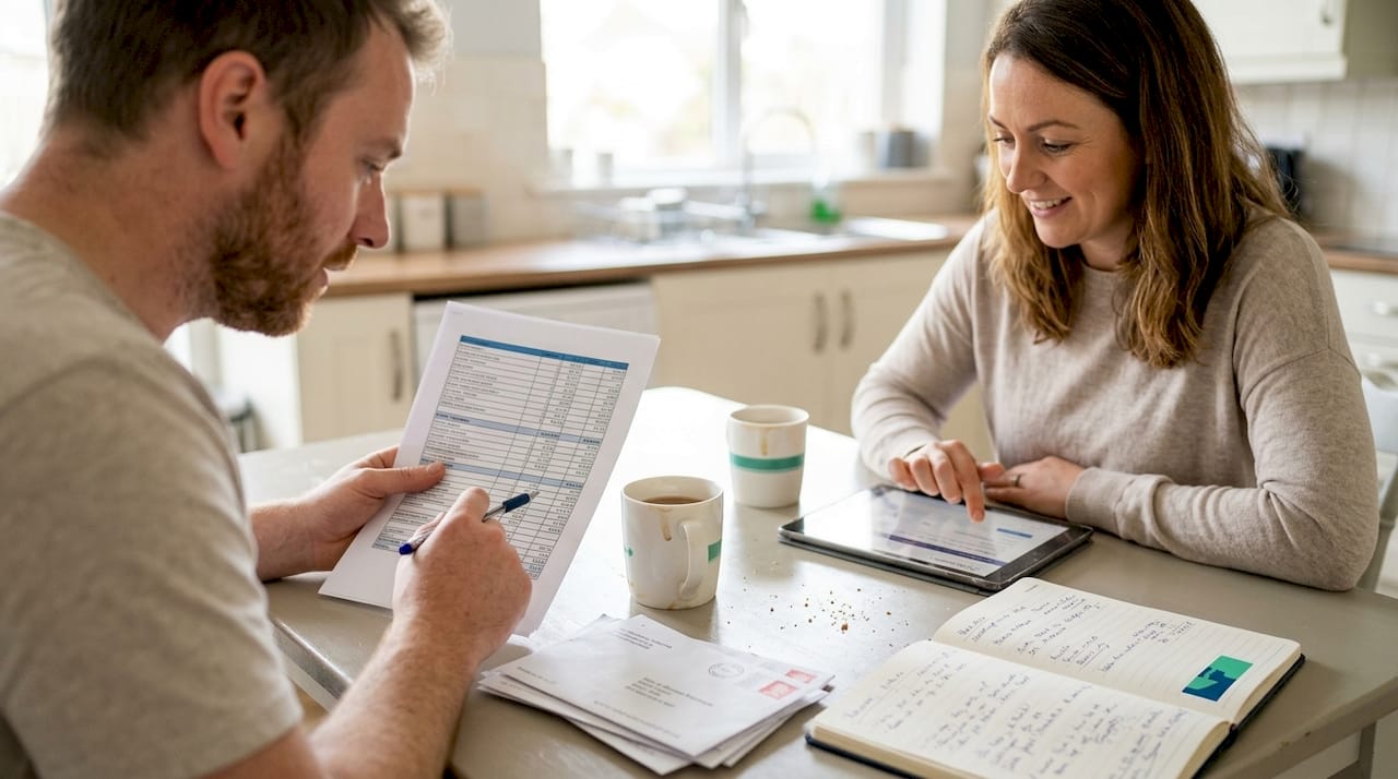 Owners comparing 3PL provider costs at table