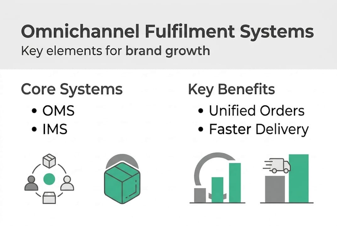 Infographic of Omnichannel fulfilment systems and benefits