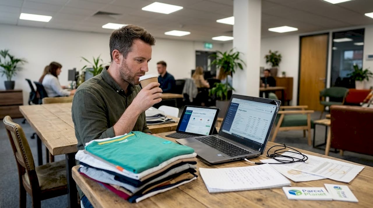 E-commerce manager reviewing fulfilment costs