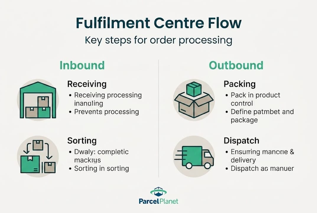 Infographic of fulfilment centre order flow