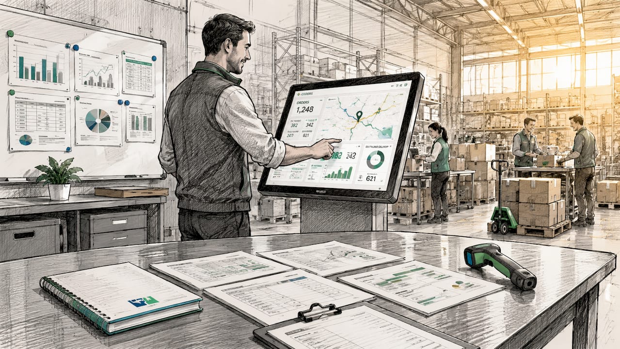 fulfilment operations dashboard and hands on touchscreen